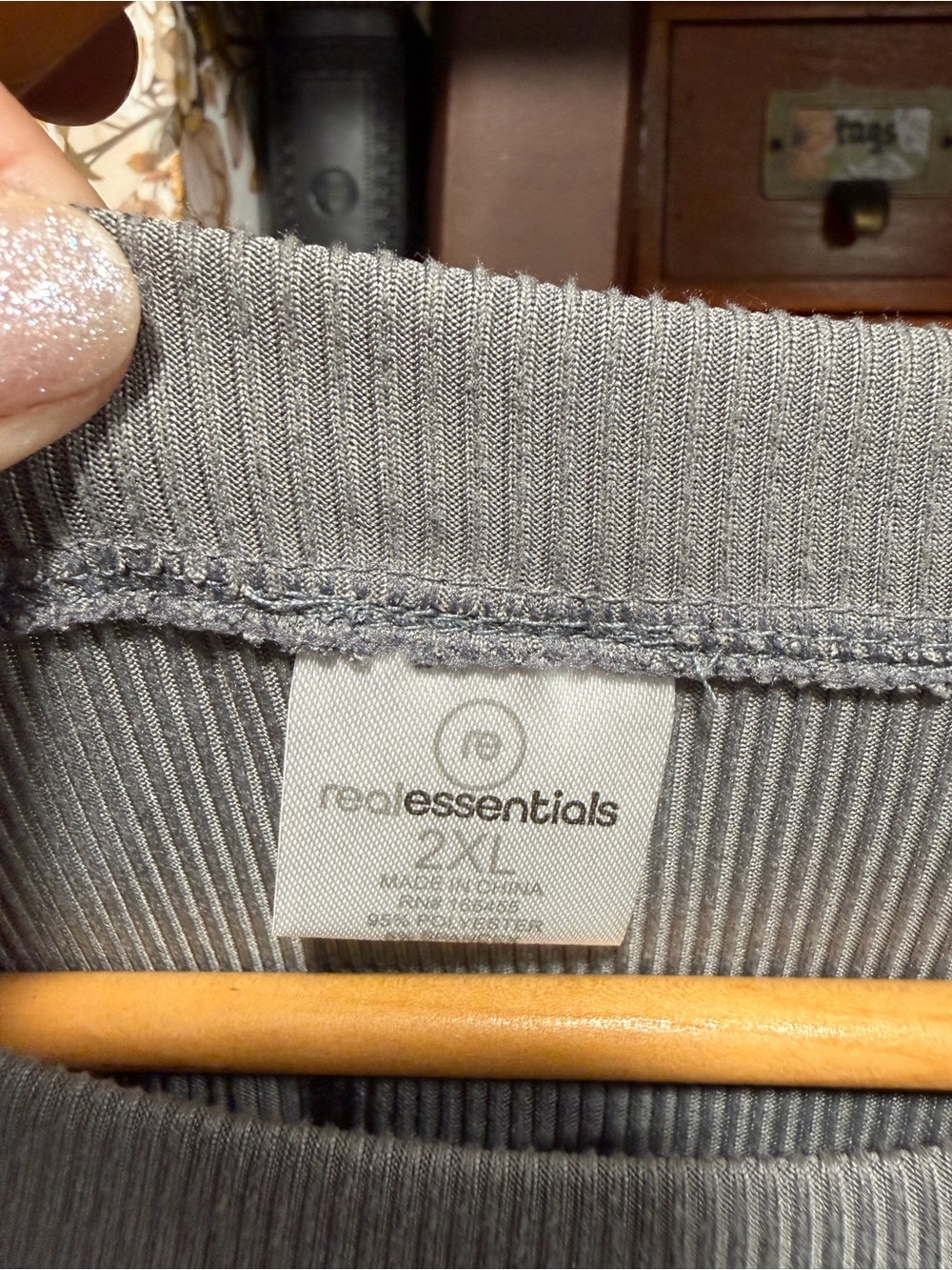 Essentials Long Sleeve Crewneck Shirt - Gray - Picture 2 of 3